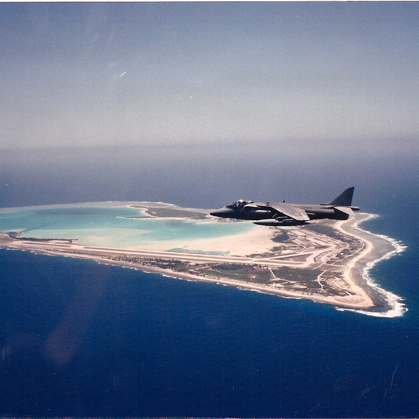 Harrier over Wake Island