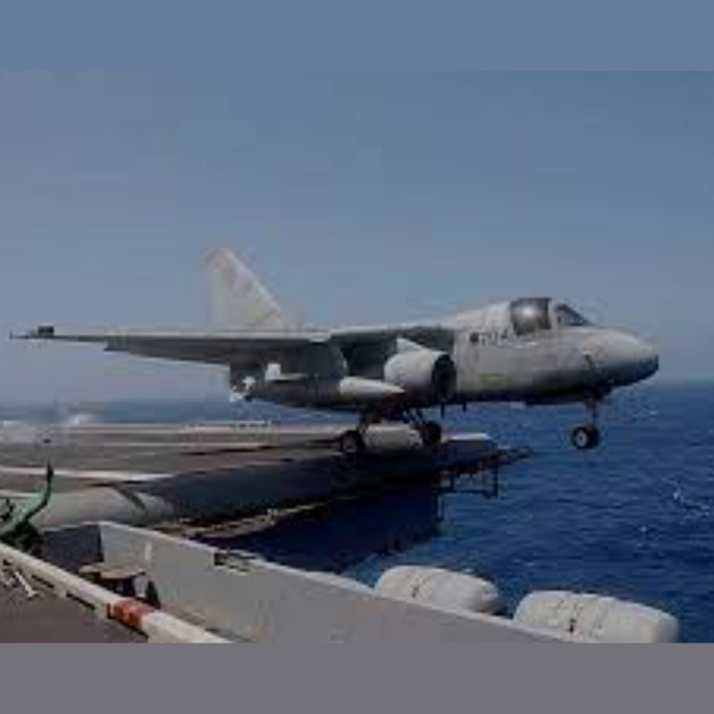 S-3 Cat Shot of the bow of an aircraft carrier