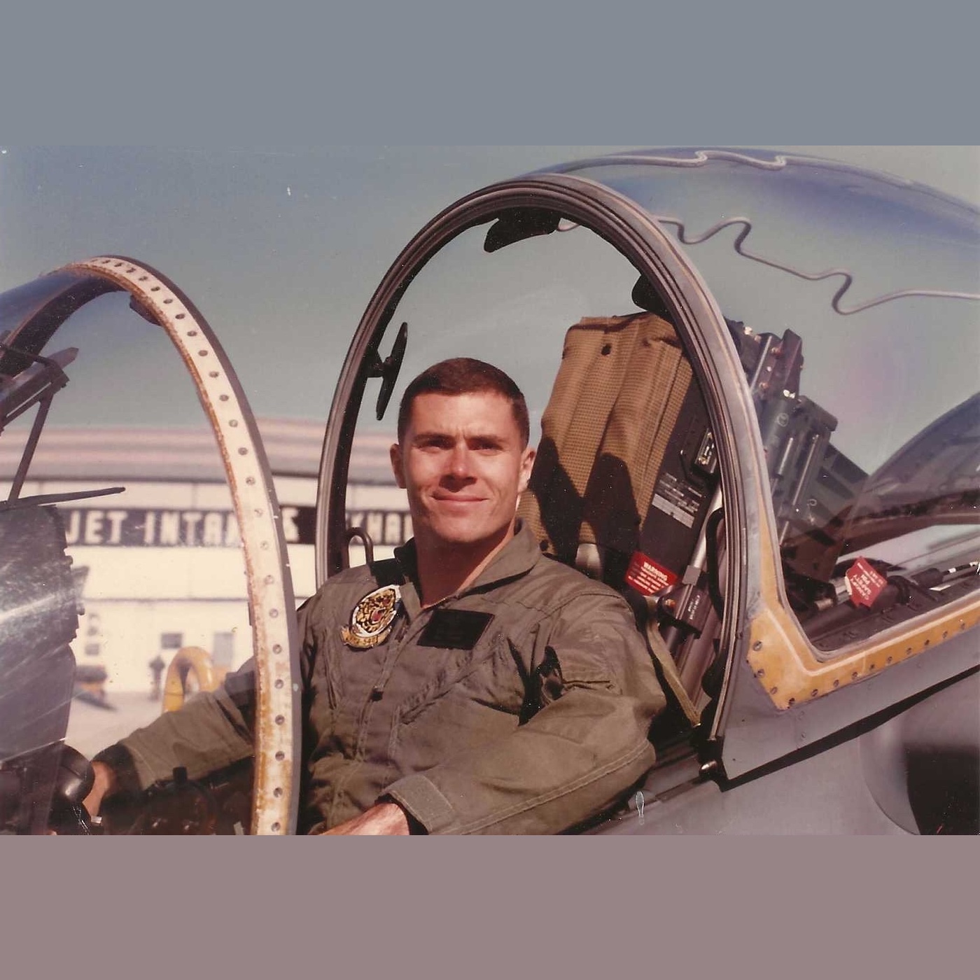 SLAF sitting in the cockpit of a Harrier