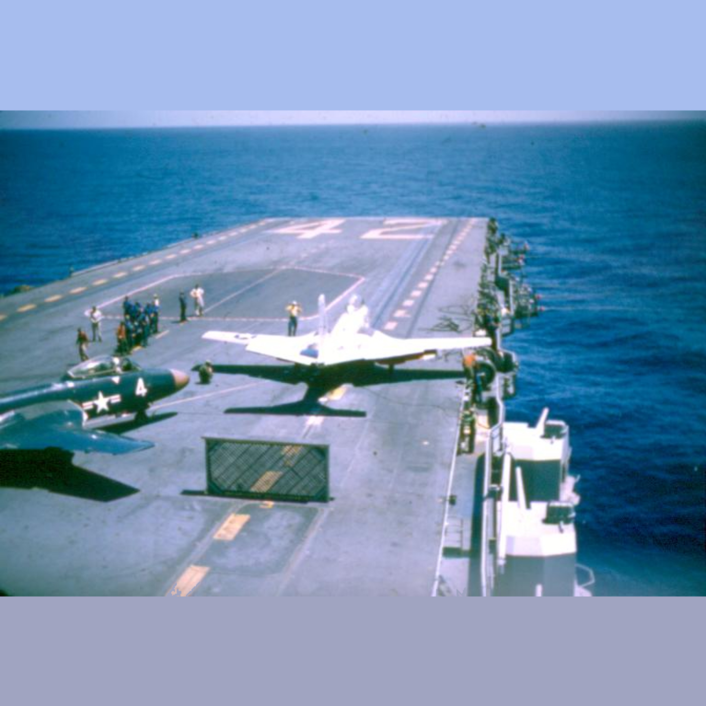 Cougar Lined up for Takeoff from the USS Roosevelt