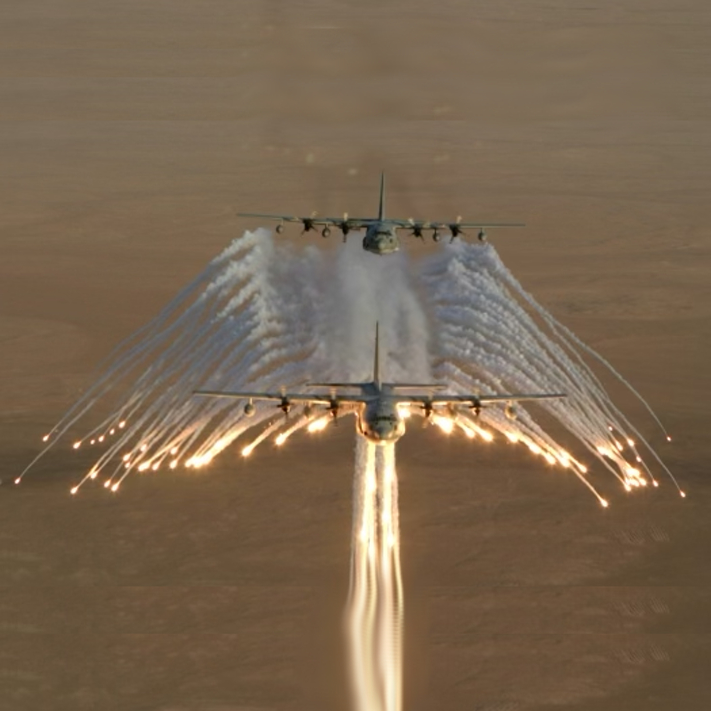 KC-130 Dropping Flares