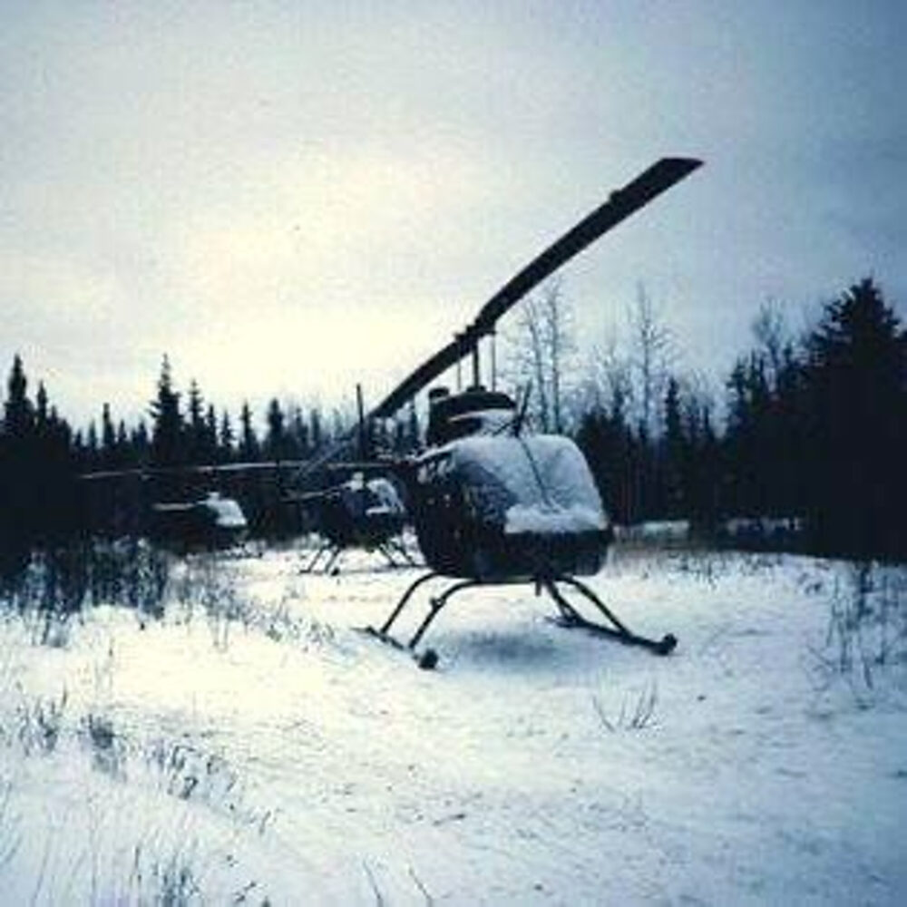 Helicopter in Alaska's Snow