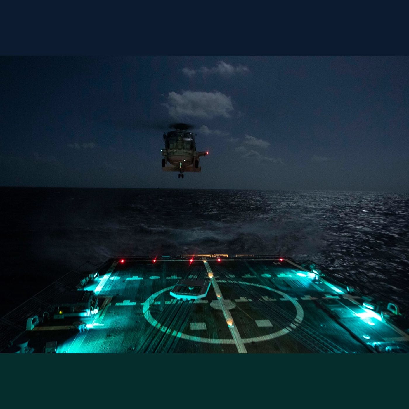 SH-60 Landing Shipboard at Night!