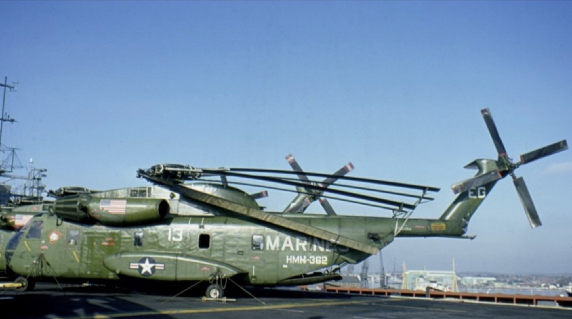 Marine Corps' Heavy Lift Helicopter CH-53A which began service in Vietnam