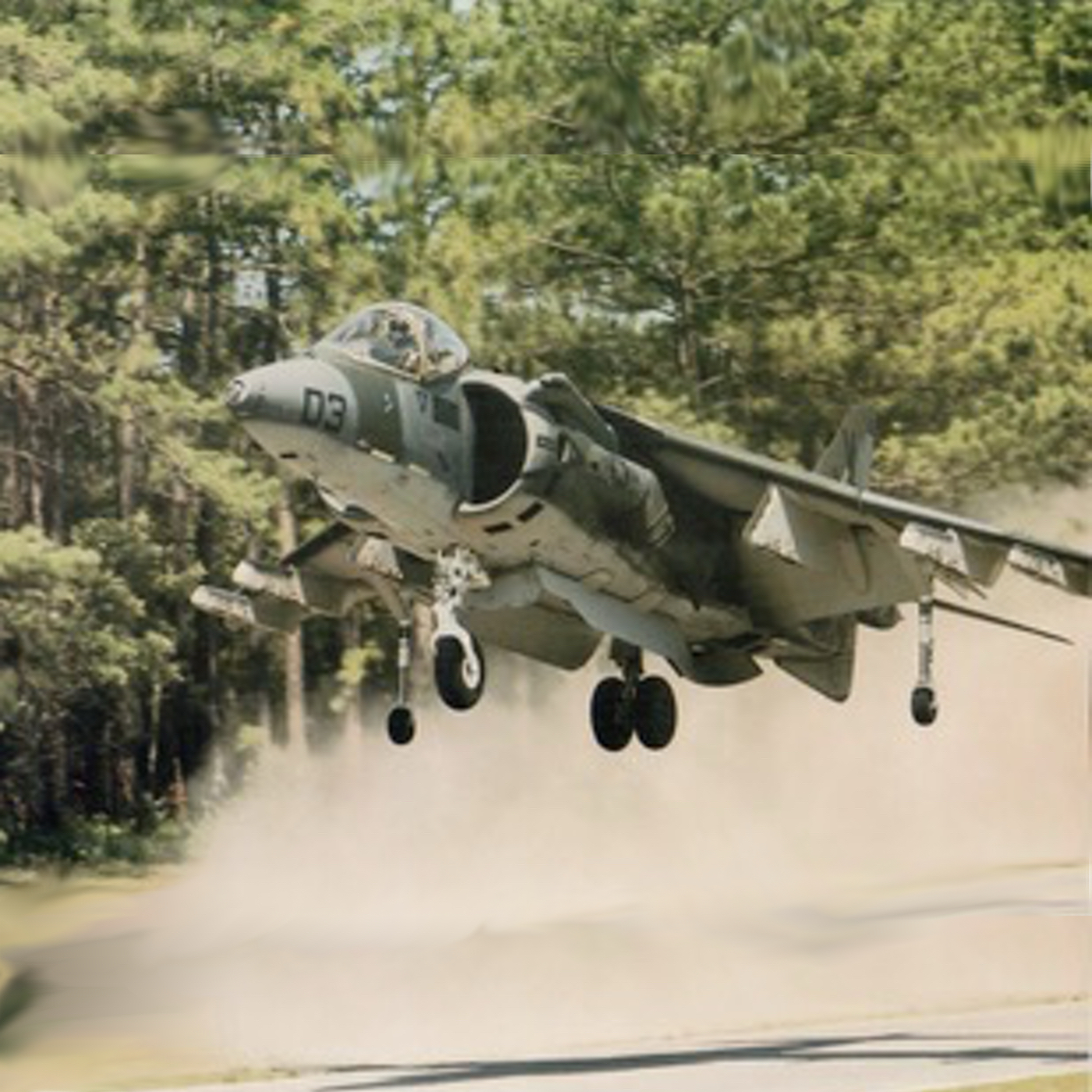 AV-8B Harrier Landing on Lyman Road in NC