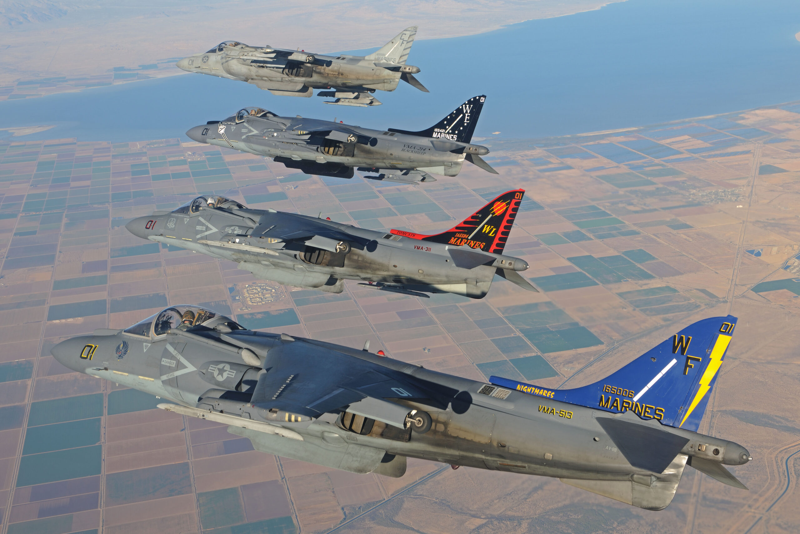 West Coast Harrier Squadrons Flying together