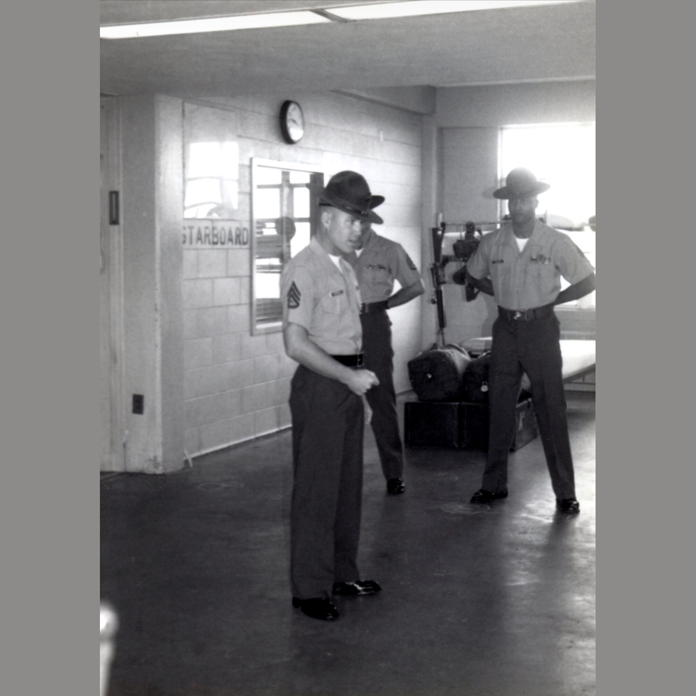 Drill Instructor, Staff Sergeant John Crouch on duty