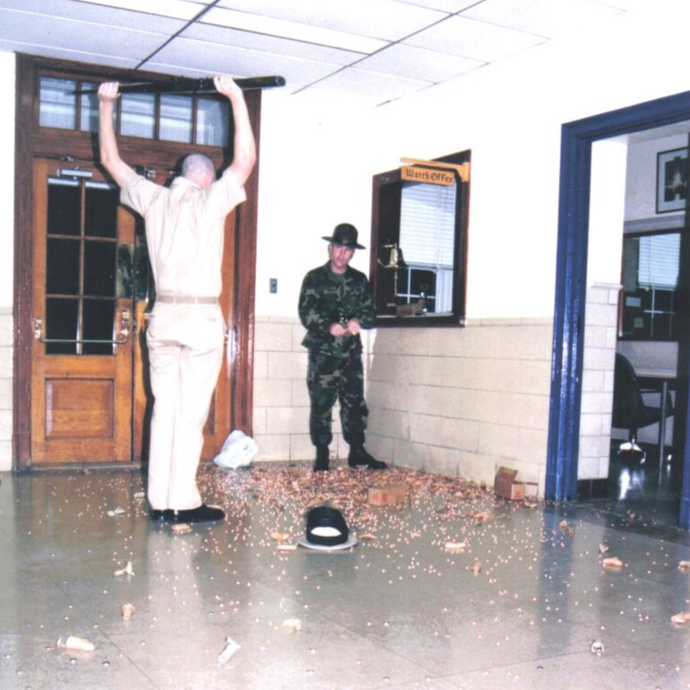 Officer Candidate France Counts His Loose Change