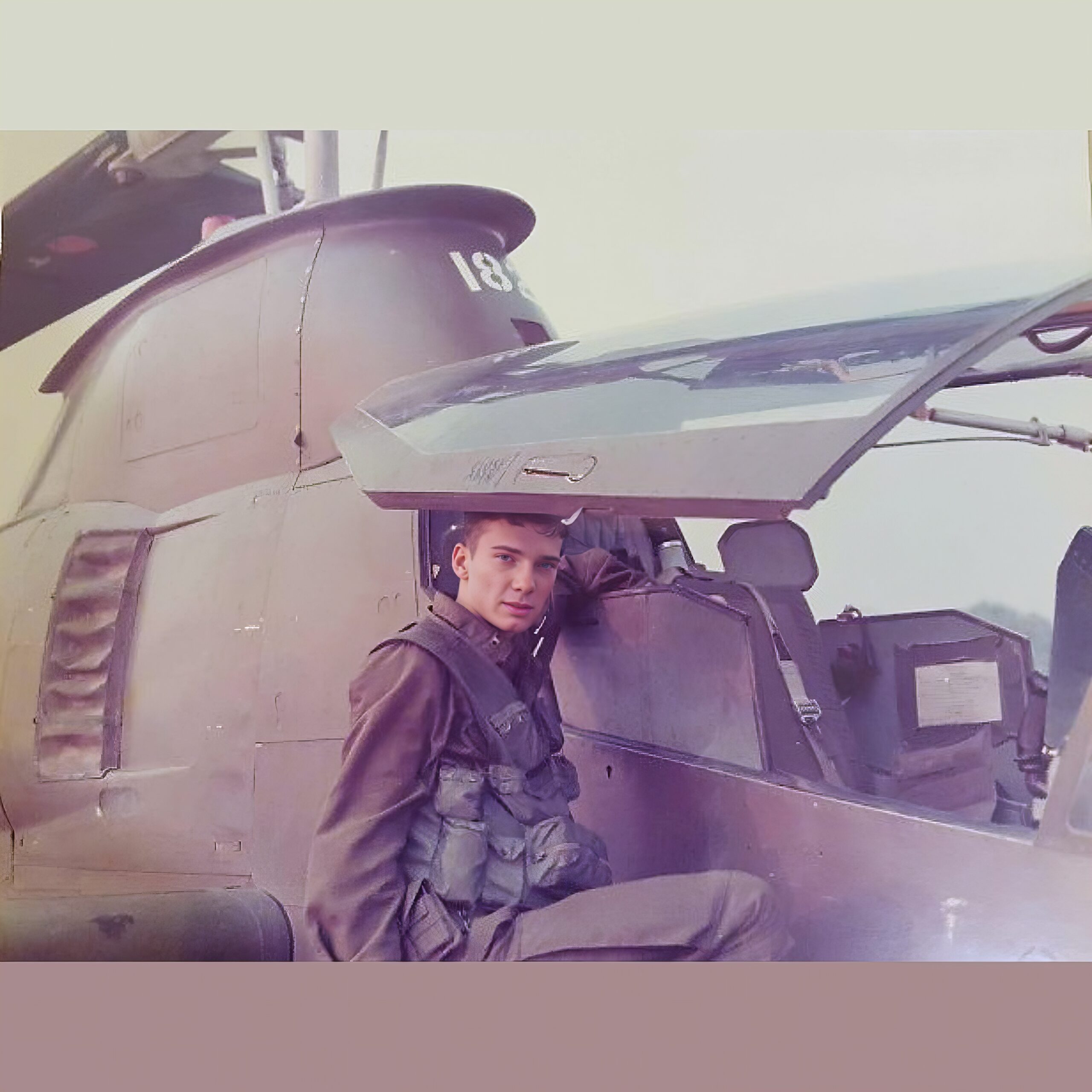 WO Carr By His Warbird - AH-1 Cobra