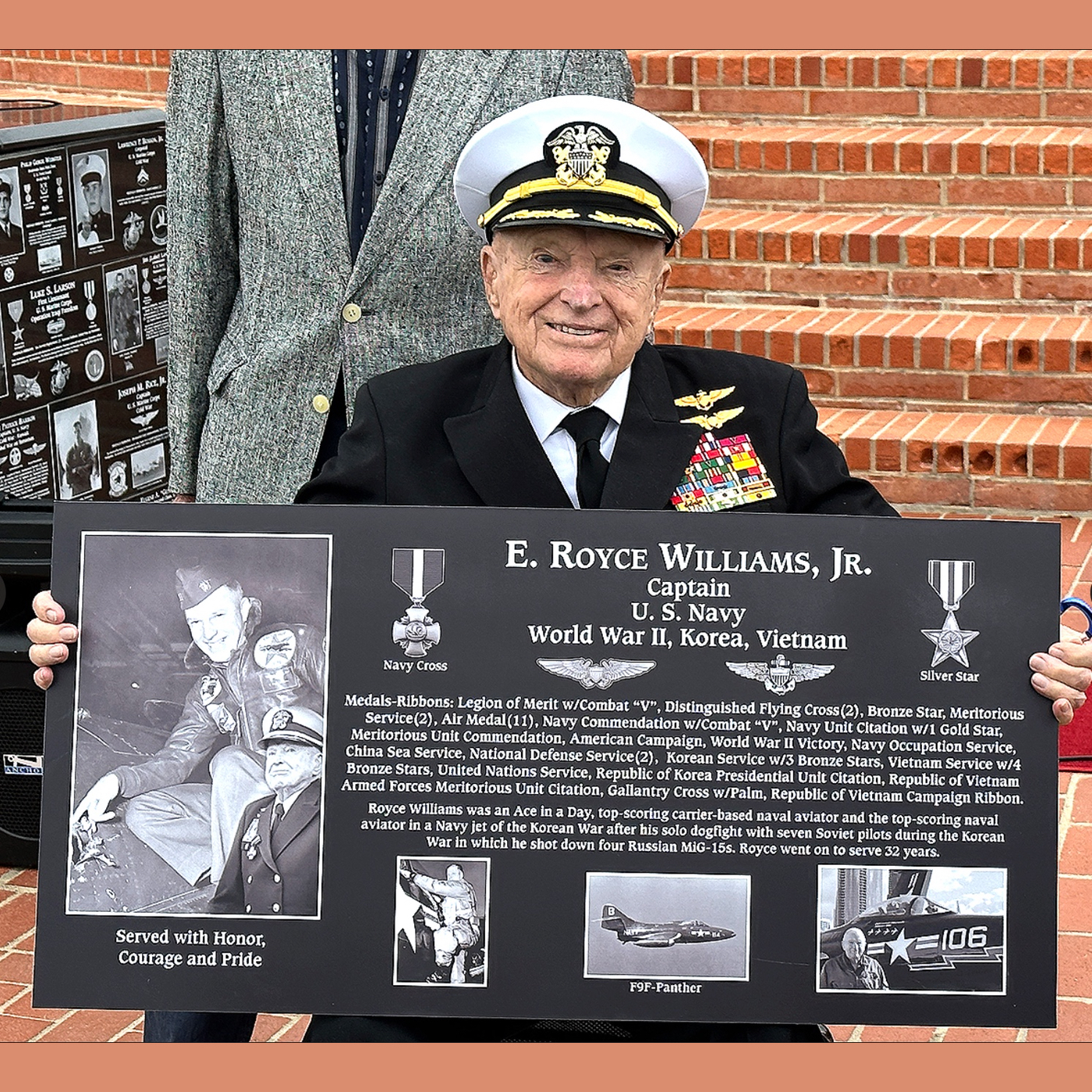 Captain Royce Williams Medal of Honor ceremony celebrating his 1952 dogfight victory.