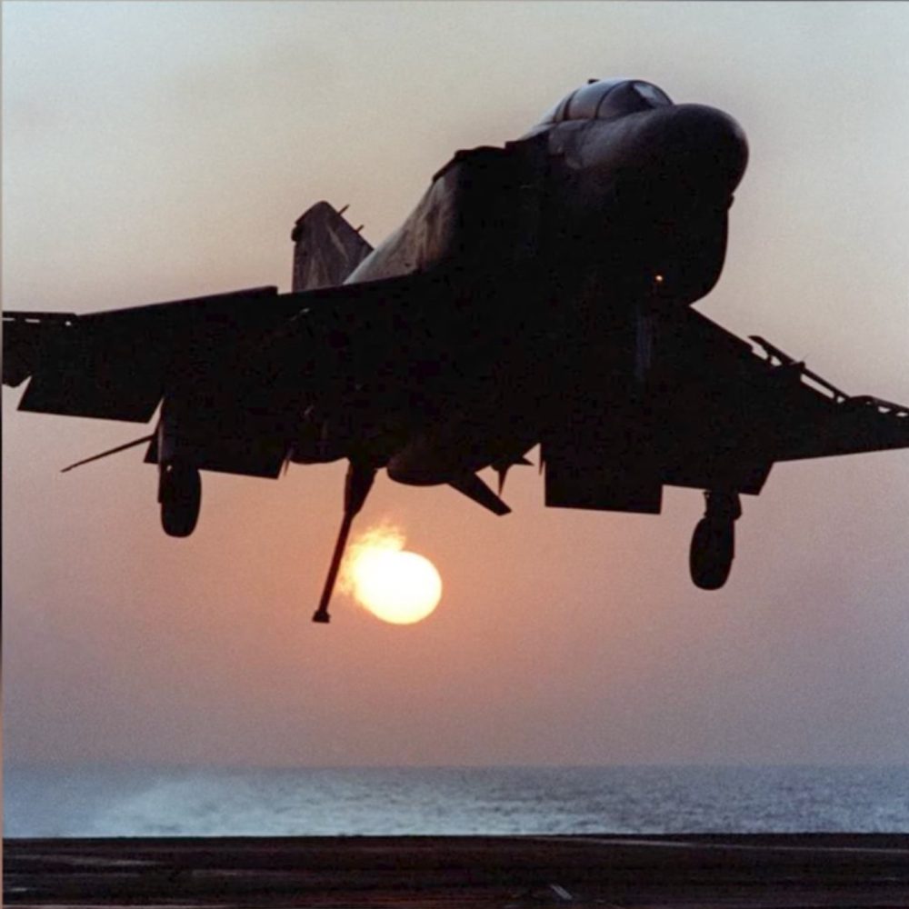 F-4 Phantom Recovers aboard the boat after combat