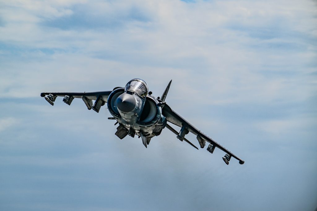 Harrier Flyover Sundown