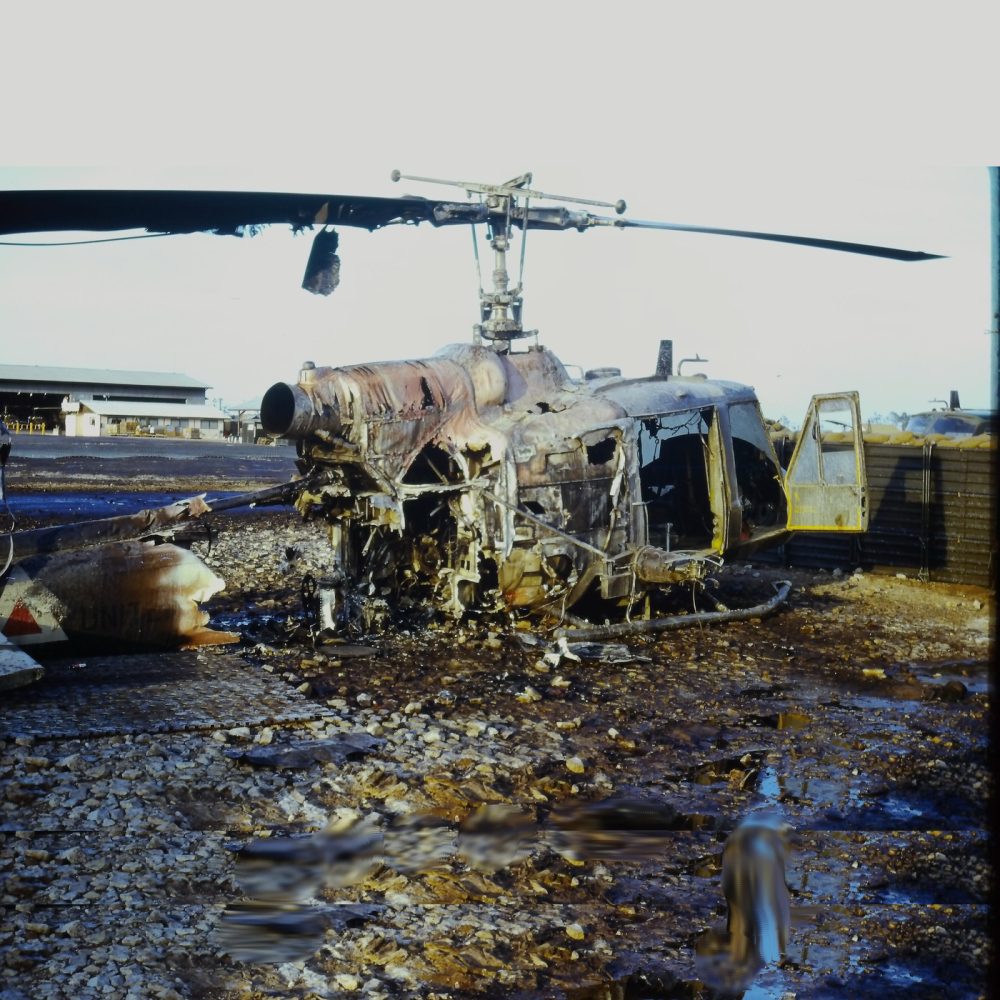 Destroyed UH-1 Huey